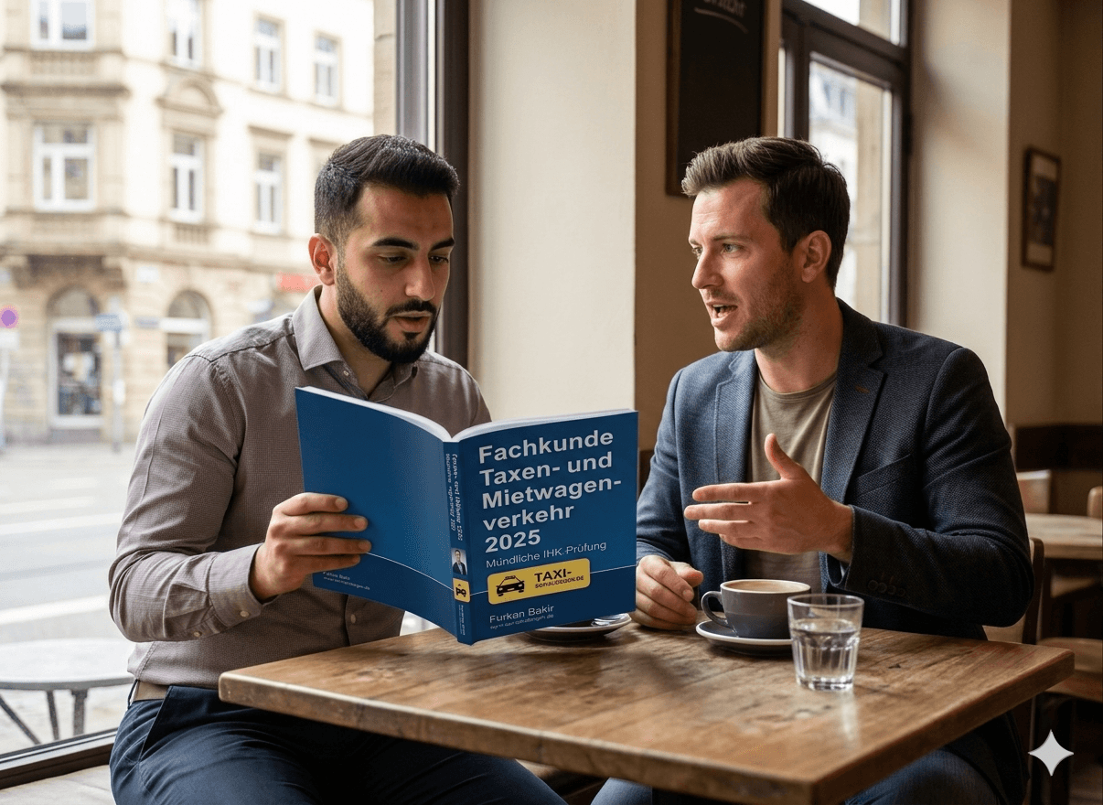 Lernender bereitet sich auf die IHK-Fachkundeprüfung vor