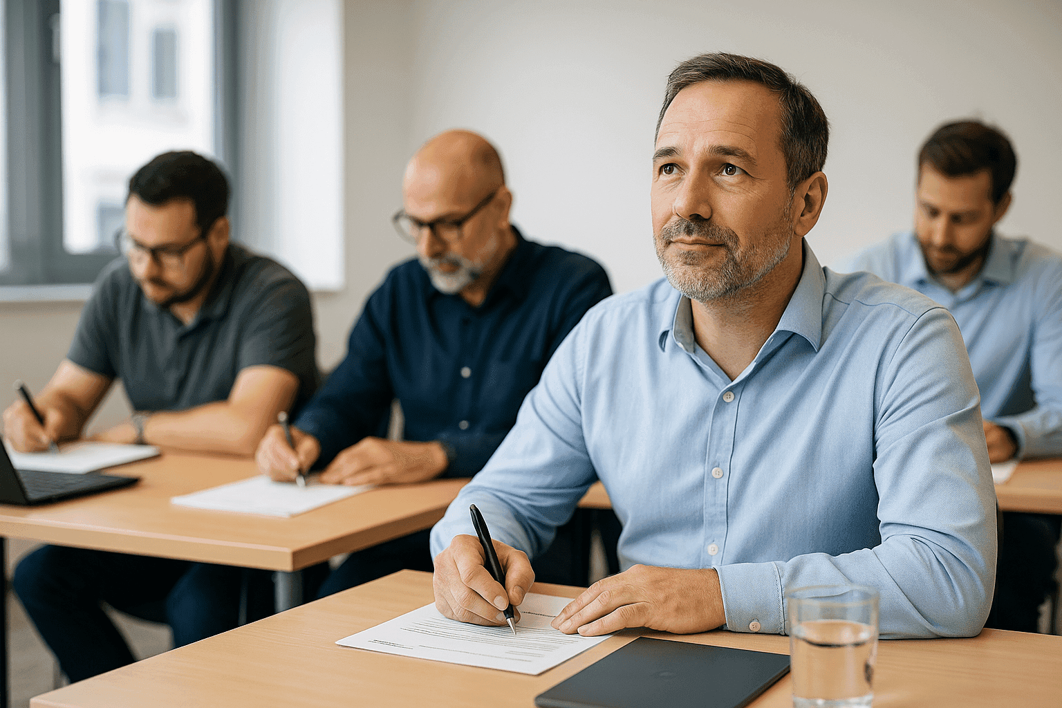 Erfolgreicher Taxi-Unternehmer in Stuttgart nach bestandener IHK-Fachkundeprüfung